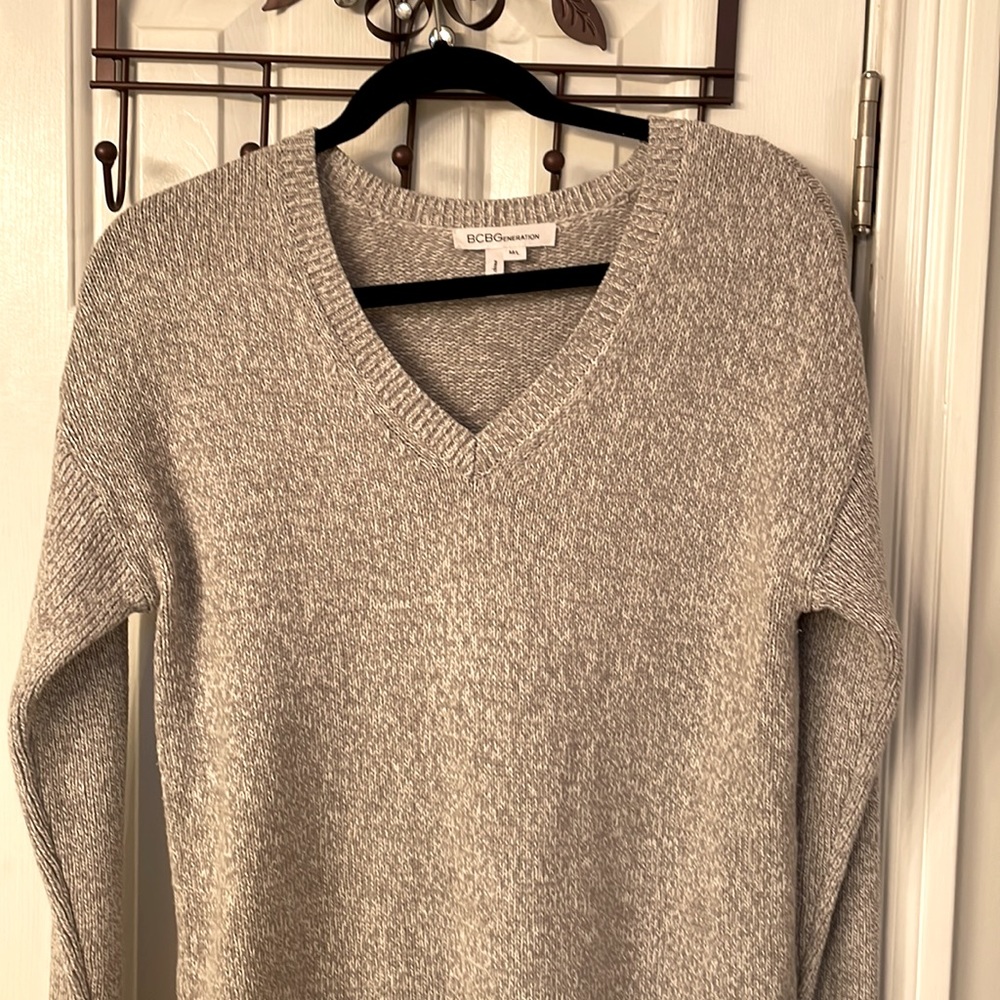 Bcbgeneration Light Gray Asymmetrical Sweater - image 3